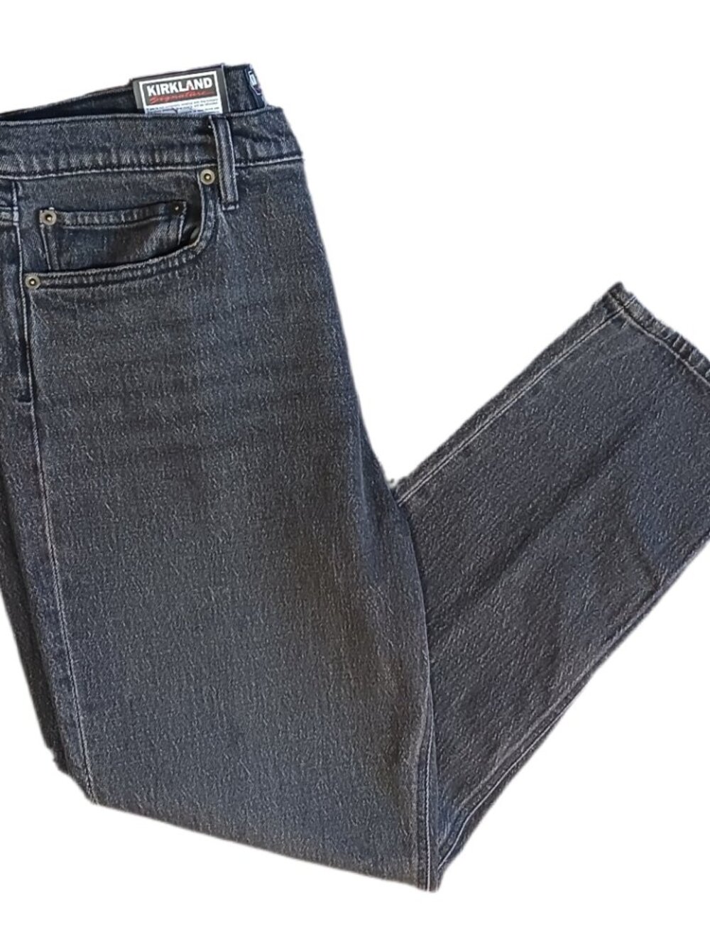 Kirkland Womens Jeans Size 14 Black Denim High Rise Straight Fit